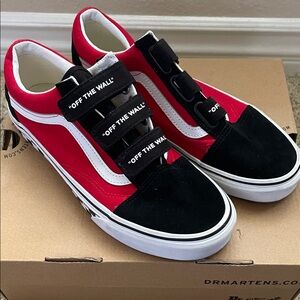 Vans Black and Red Sneakers